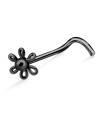 Spiral Flower Shaped Curved Nose Stud NSKB-25B